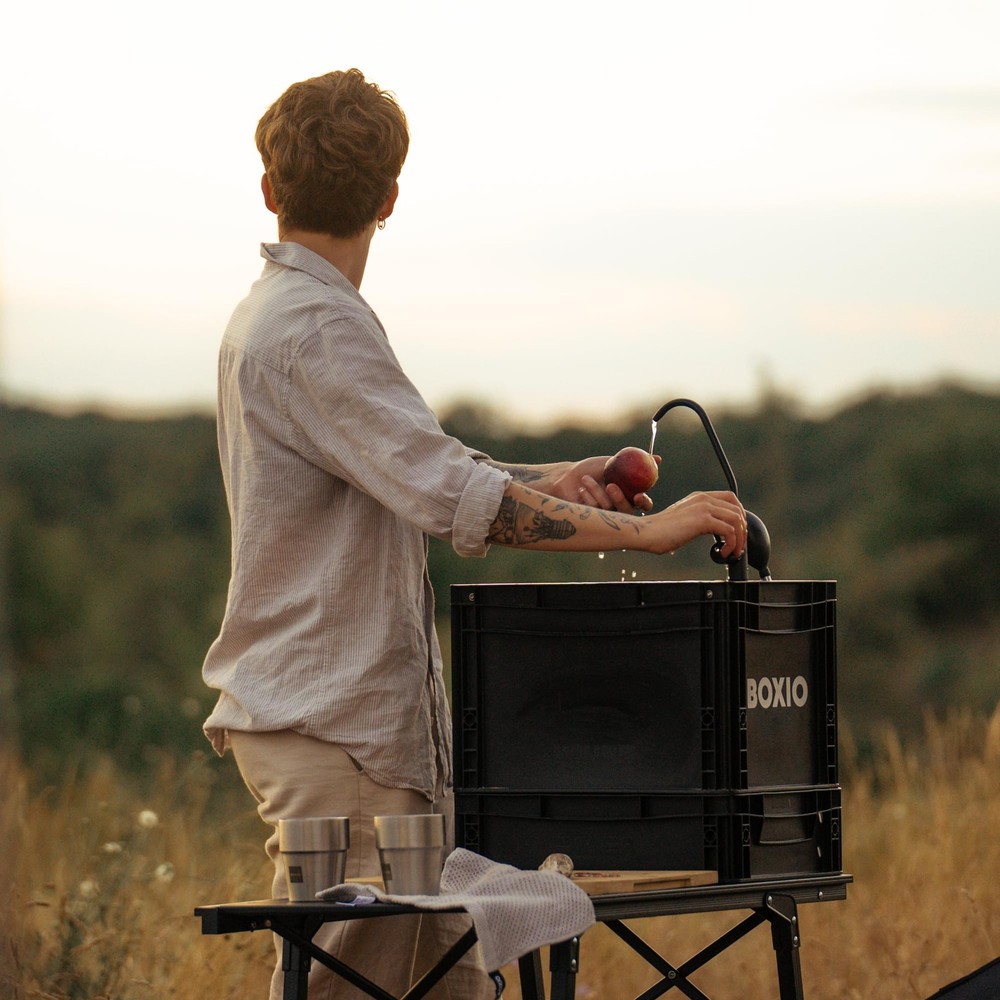 BOXIO - WASH: Portable Sink - Convenient Camping Sink Solution! Compact with Uni
