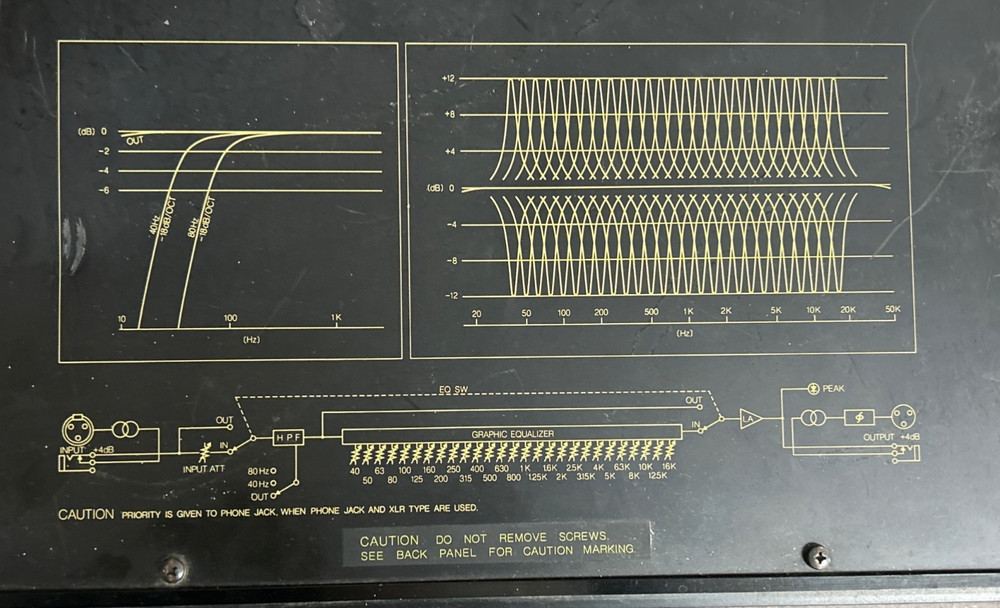 Yamaha professional series graphic equalizer model q1027