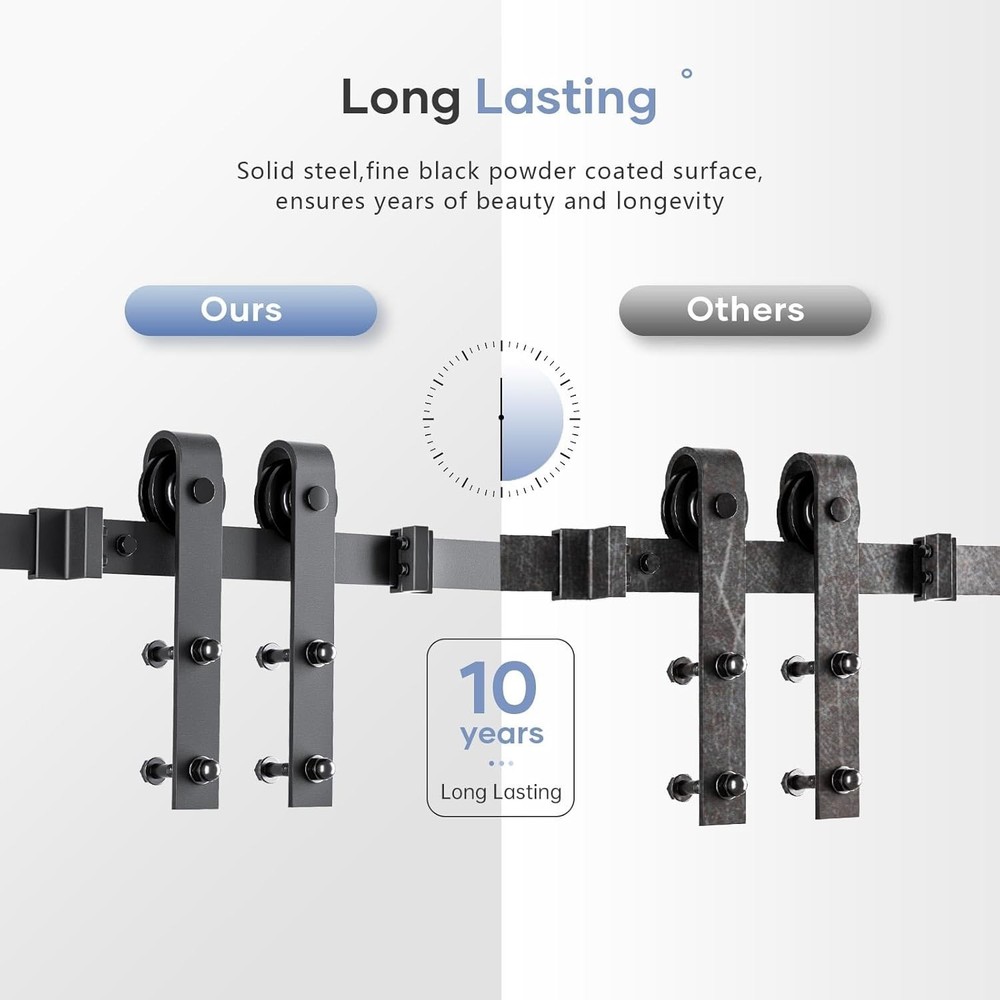 Rustic 10 Ft Barn Door Hardware Kit