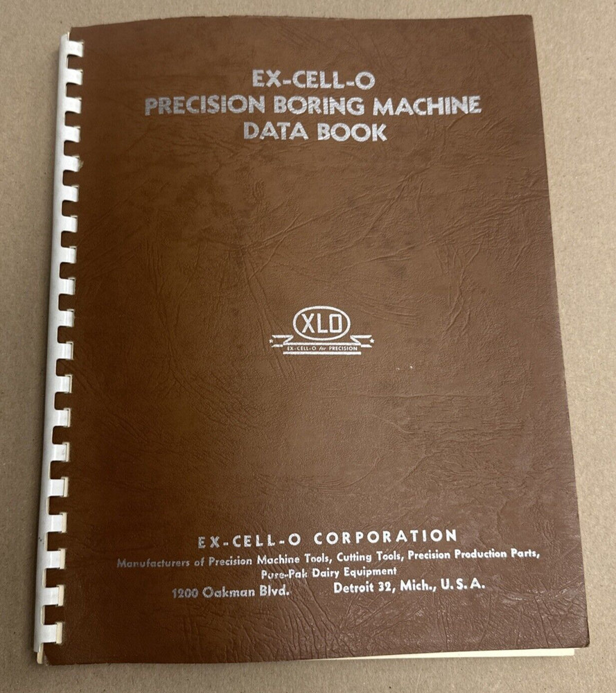 Ex-Cell-O Precision Boring Machine Data Book