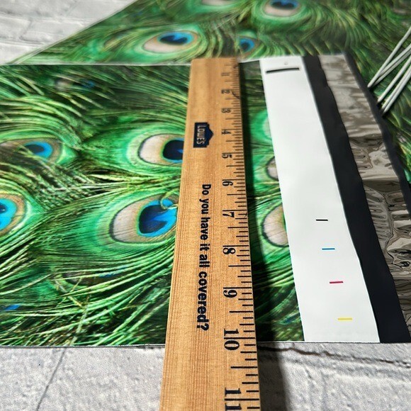 Poly Mailers Peacock Feathers 10” x 13” 50 pack