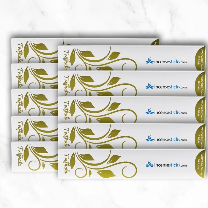 Triphala Incense 8" 10 Sticks Pack: 10 Packs
