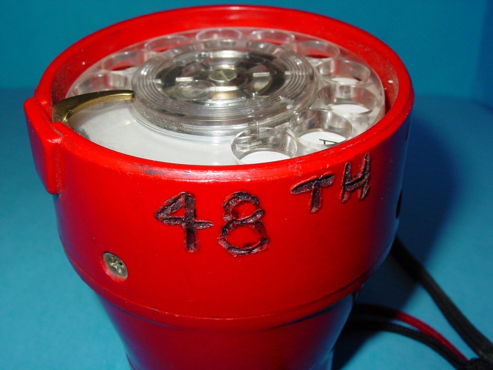 Vintage Red AE CD AECD Lineman's Test Set Rotary Dial Untested