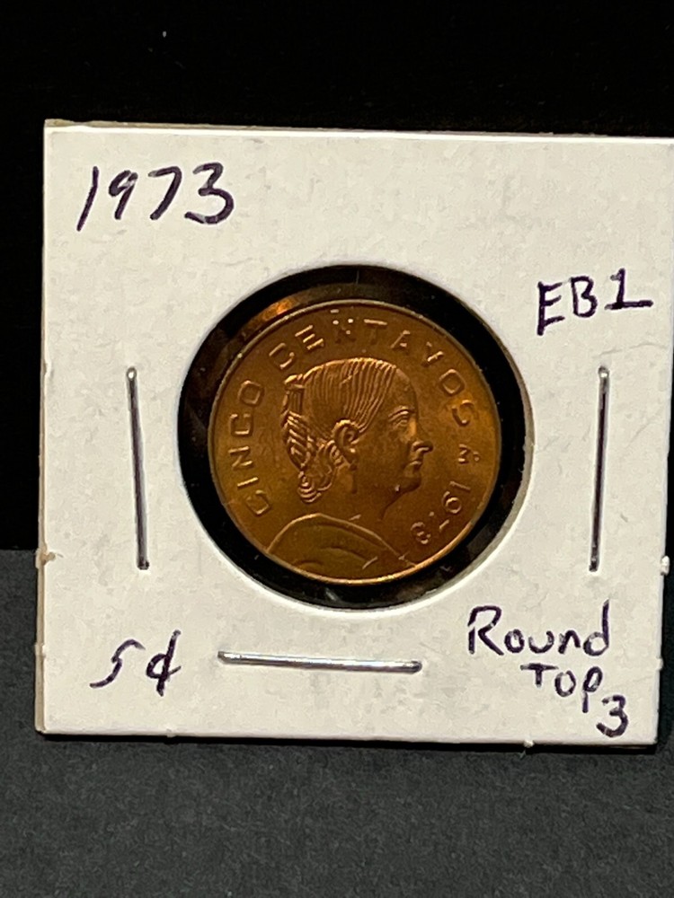 1973 Mexico 5 Centavos Round Top 3