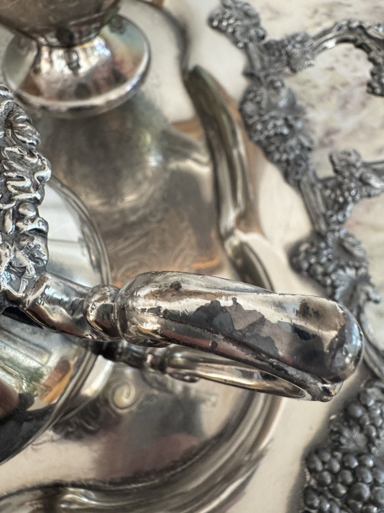 Birmingham 5 piece Tea set Silver on copper