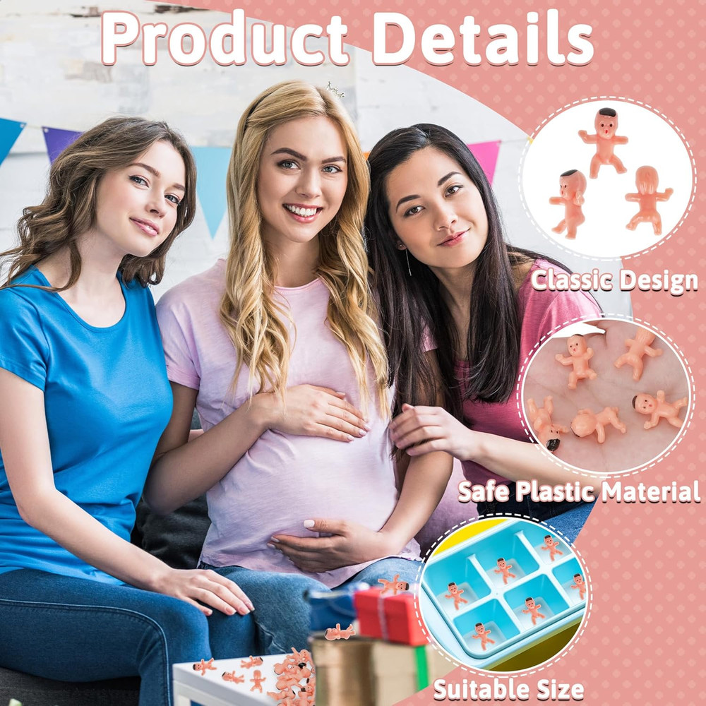 120 PCS Plastic Babies for Games, 1 Inch Bulk Mini Babies Tiny Babies for King C