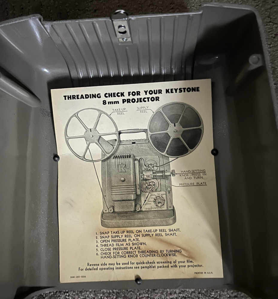 Vintage Keystone K100 8mm Automatic Movie Projector Untested