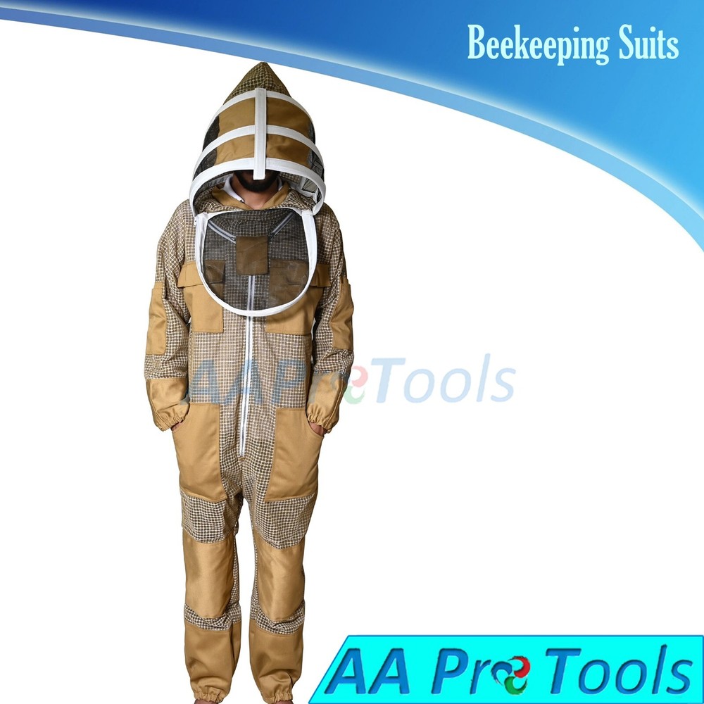 Professional 3 Layer Beekeeping Protection Suit Protective full Body Suit Large
