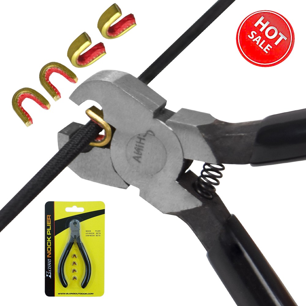 Archery String Nock Pliers Set D-Loop with 4 String nocking Points Compound Bow