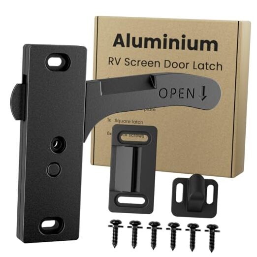 Aluminum RV Screen Door Latch Right Handle Replacement Kit for Right handle