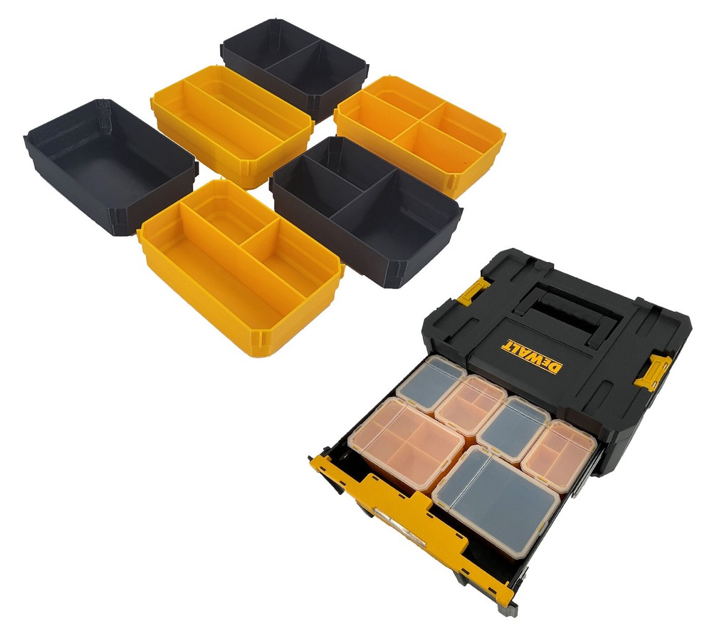 Dewalt TSTAK Single Deep Drawer Tool Organizer Box Compatible Large Cup Bin