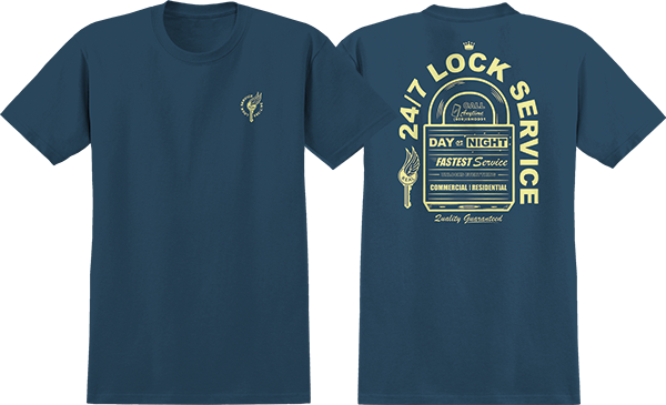 Real On Lock T-Shirt - Size: SMALL Blue Dusk