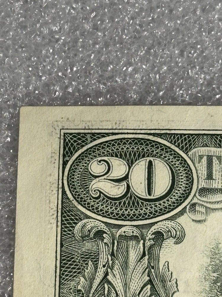 1988A $20 Error Note W/extra ink , Ink Bleeds and slightly Off Centered/Miscut