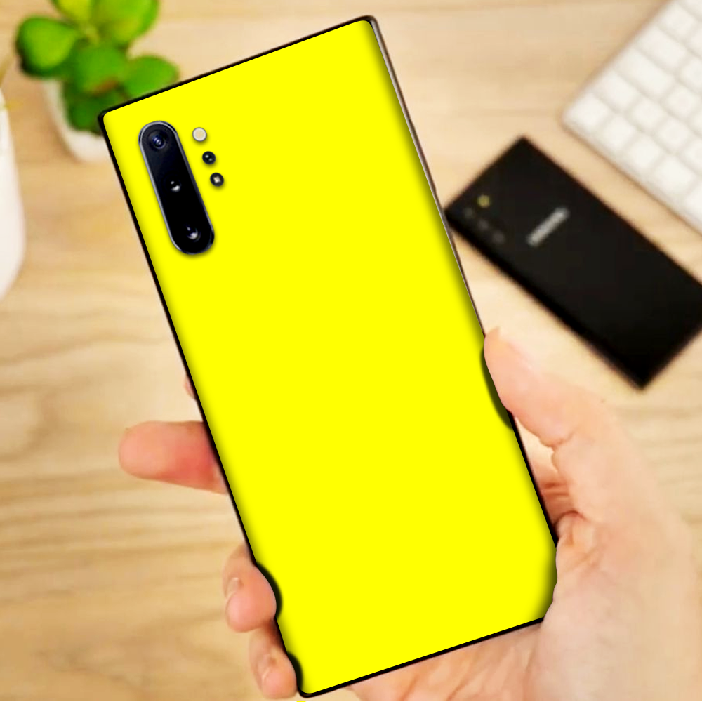 Skins Decal Wrap for Samsung Note 10 Plus Bright Yellow