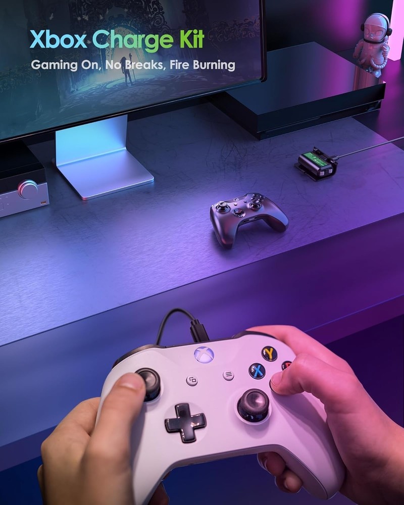 Rechargeable Xbox Controller Battery Pack, Play & Charge Kit for Xbox One/Xbo...