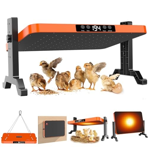 Chick Brooder Heater,200W Chick Heat Brooder Plate with Adjustable Height &