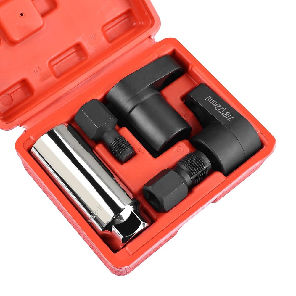 5Pcs O2 Oxygen Sensor Socket Wrench 3/8" 1/2" 22mm Auto Repair Installer Tool