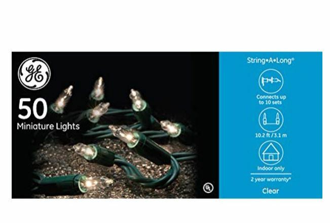 New ! GE String A Long Miniature Light String Set Clear Light