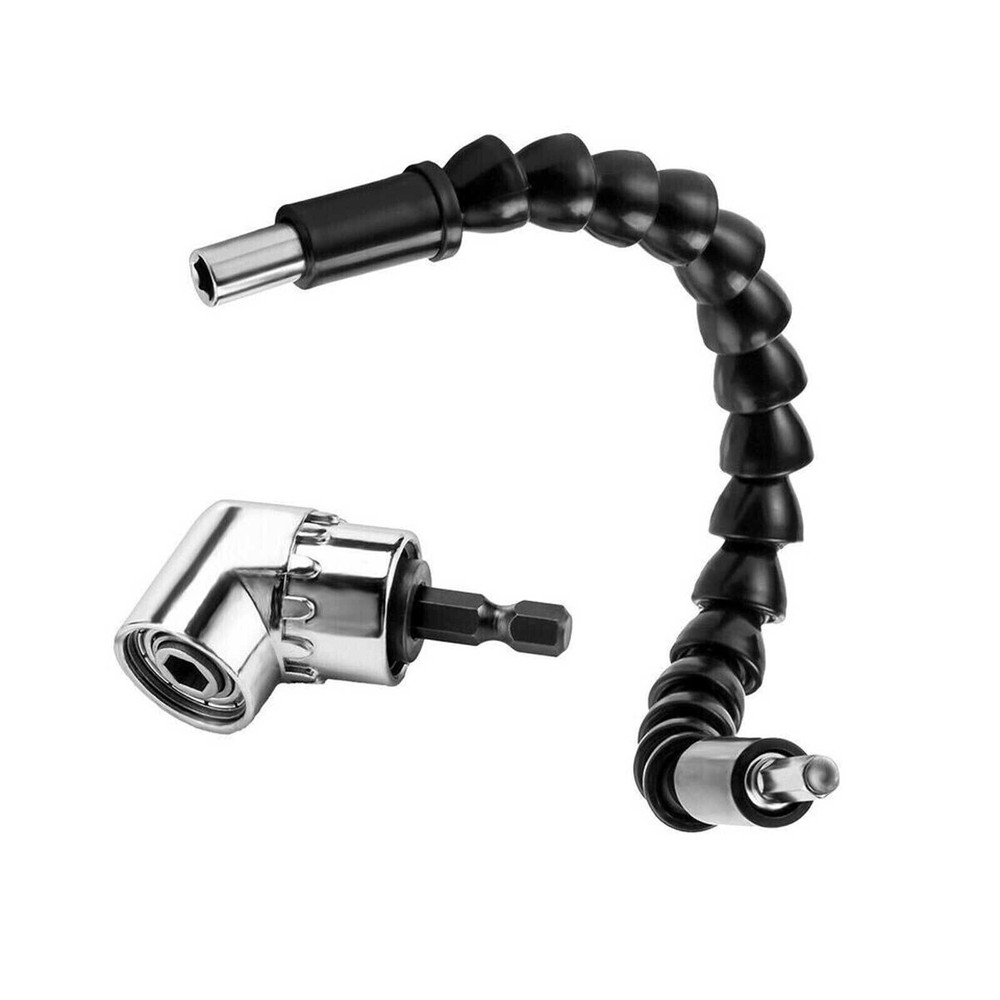 Right Angle Drill Adapter Flexible Shaft Extension Bits & Screwdriver Hold 1/4"