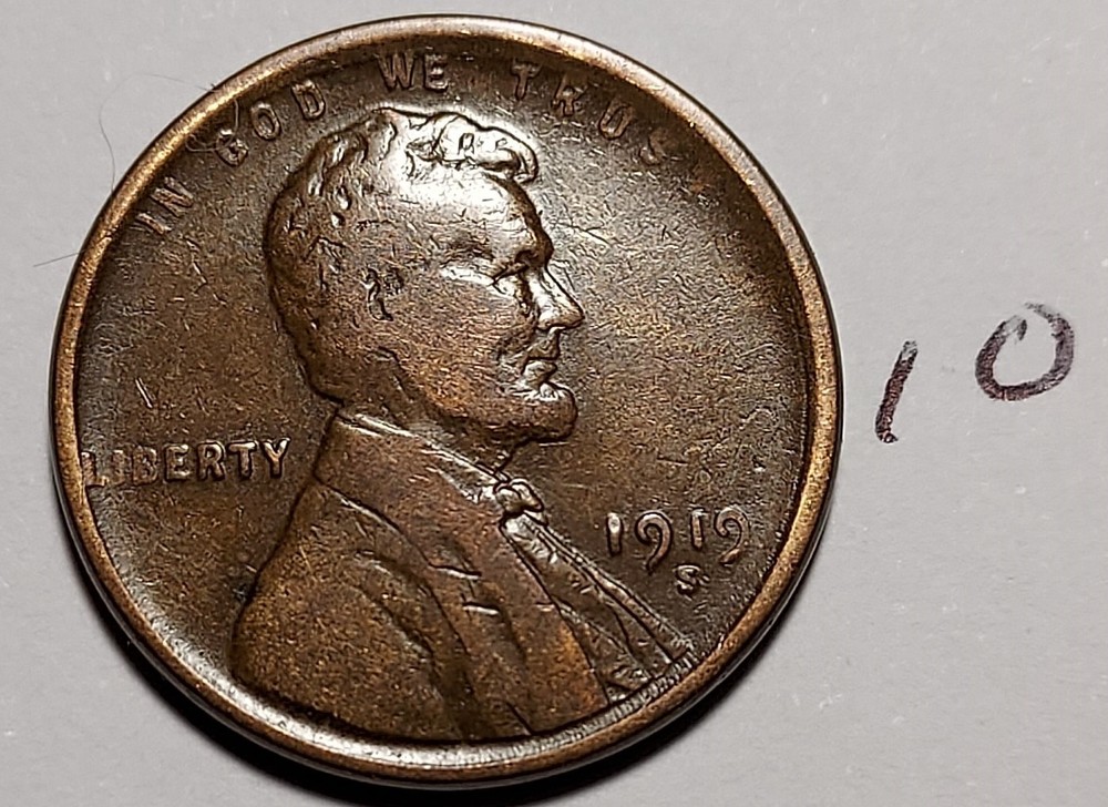 1919-S Lincoln Wheat Cent         #10