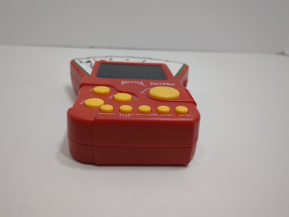 Techno Source 2004 Bicycle 3 in 1 Poker Handheld Electronic Game Pre-owned Works