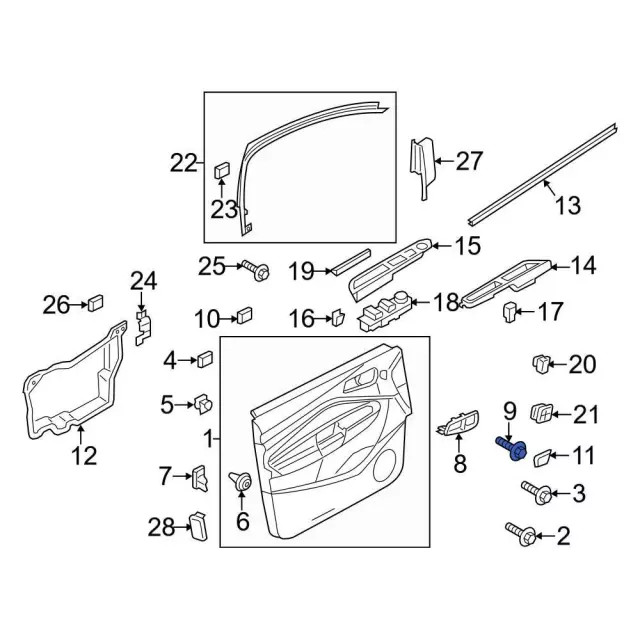 Genuine Ford Handle Inside Screw W717754-S450B