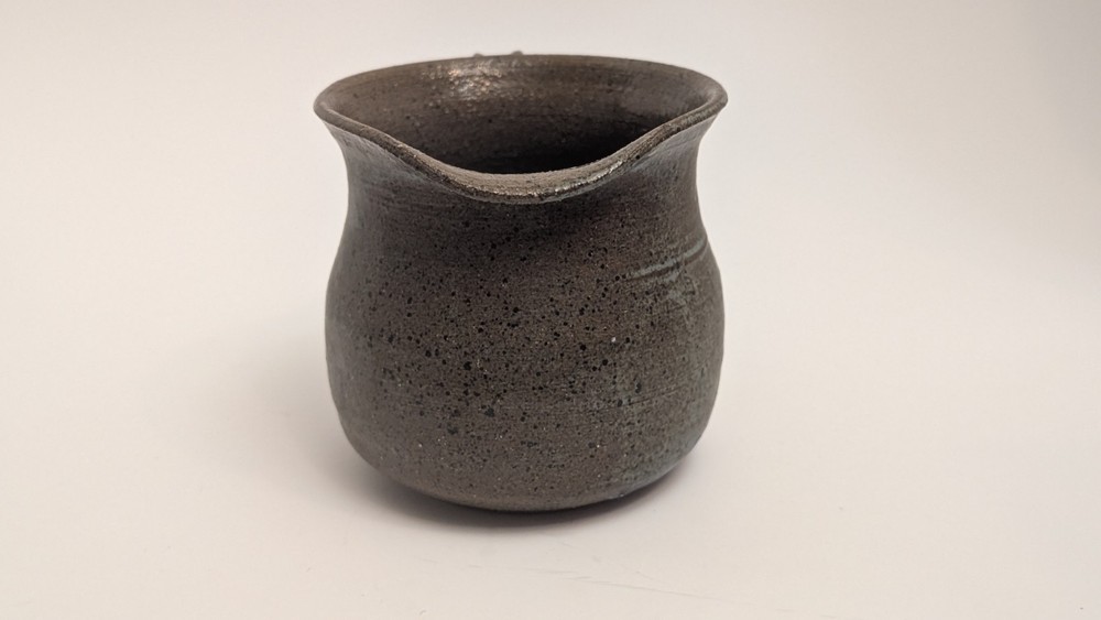 Small Brown Artisan Ceramic Pitcher