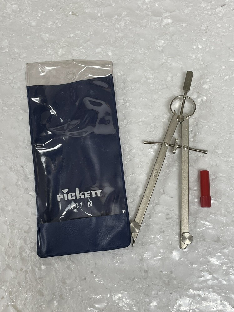 Vintage Pickett Drafting Compass 401N with Plastic Pouch Germany NEW