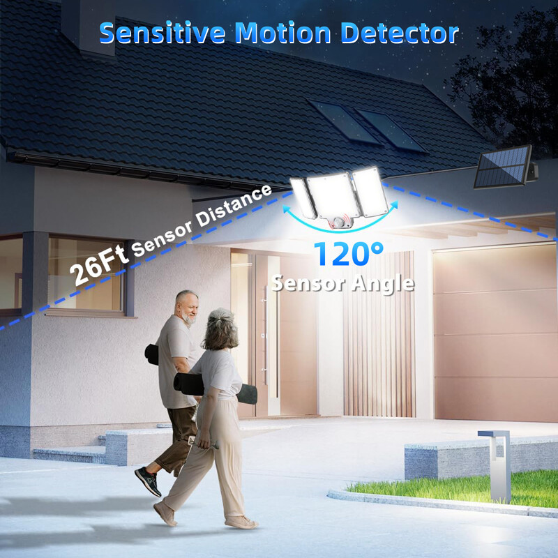 2 PACK 280 LED Solar Lights Outdoor Waterproof Motion Sensor Security Wall Lamp