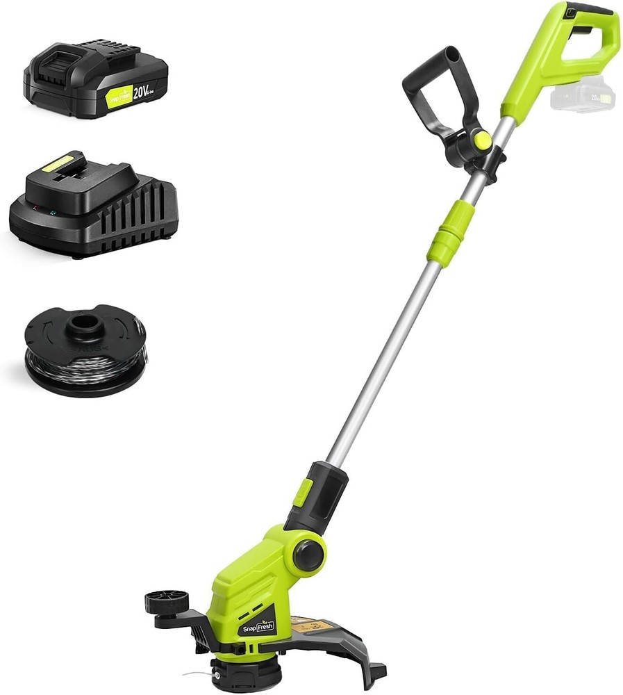2-in-1 Cordless Weed Wacker String Edge Trimmer Eater Auto Feed Battery Charger