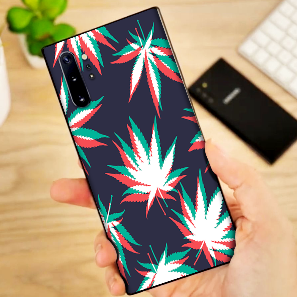 Skins Decal Wrap for Samsung Note 10 Plus 3D Holographic Weed Pot Leaf