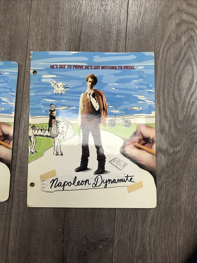 Vintage 2005 Napoleon Dynamite Folder And Notebook