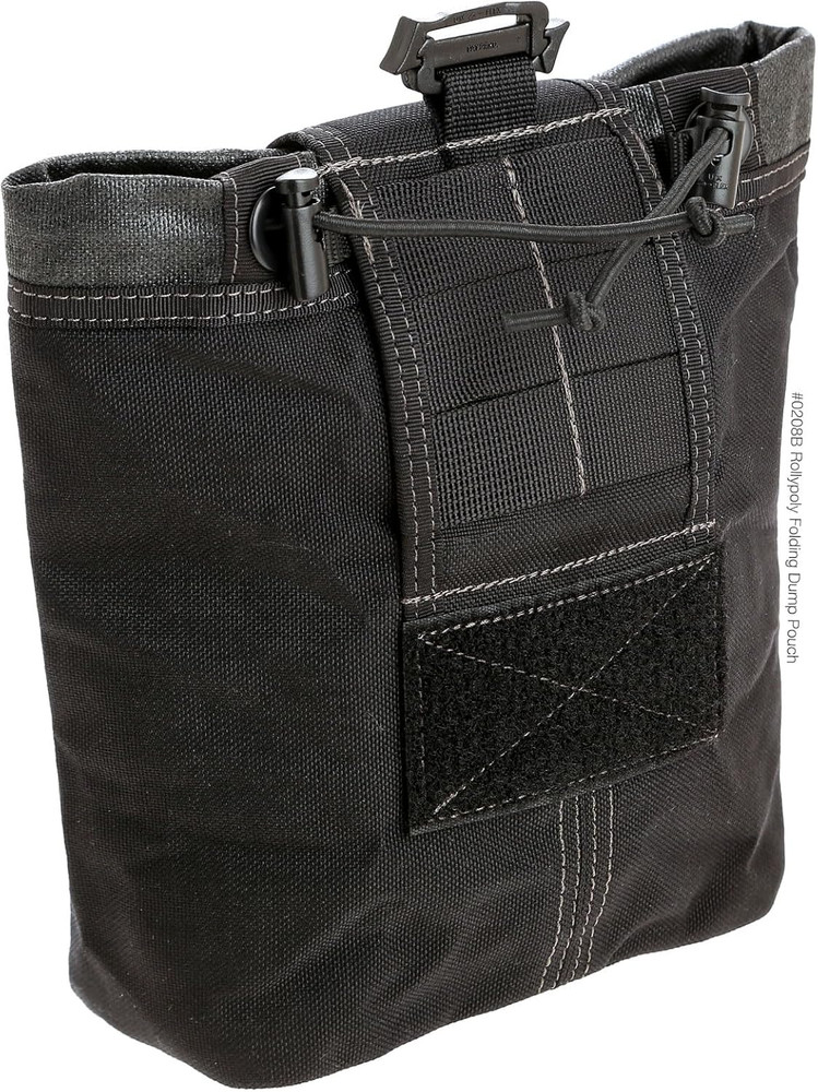 Rollypoly Folding Dump Pouch (Black) 9.4 Inch