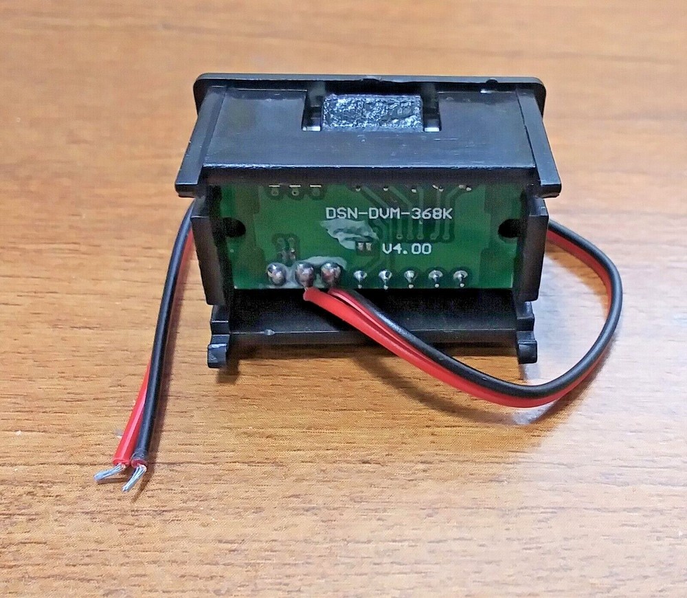 BBT 2 Wire Blue LED 24 volt Snap-In 1-1/4" Volt Meter