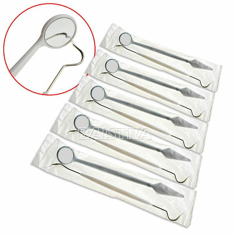 10 Packs Dental Oral Examation Instruments Mirror & Explorer Probe 2pcs/Kit
