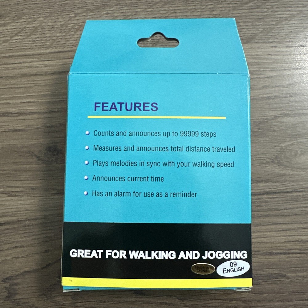 Talking Voice Pedometer with Clock for Counting Your Steps and Distance While Ex