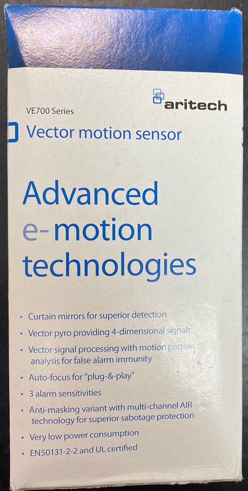 New Interlogix VE700 Series VE735 Vector Motion Sensor