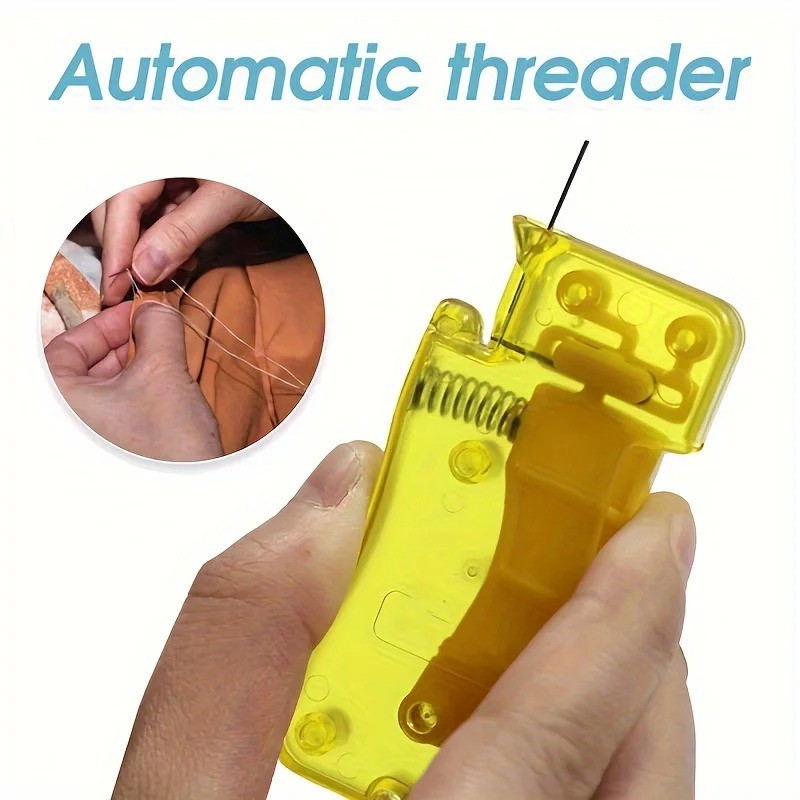 New Elderly Use Automatic Easy Sewing Needle Device Threader Thread Guide Tool