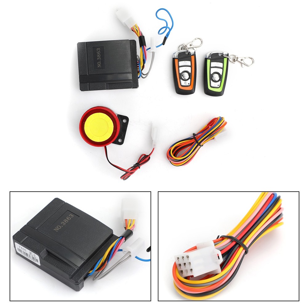 Anti-Theft Security Alarm System Motorc Scooter Remote Control Engine Start CA