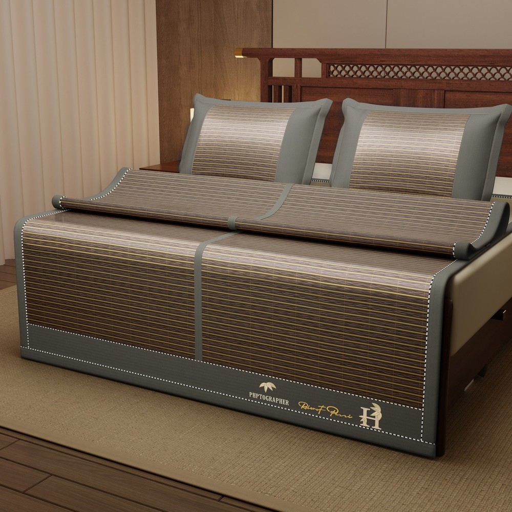 Bamboo Mat 2026 Summer Sleeping Mat Cooling Bed Mat Folding Multi Size 凉席 光滑竹席 棕