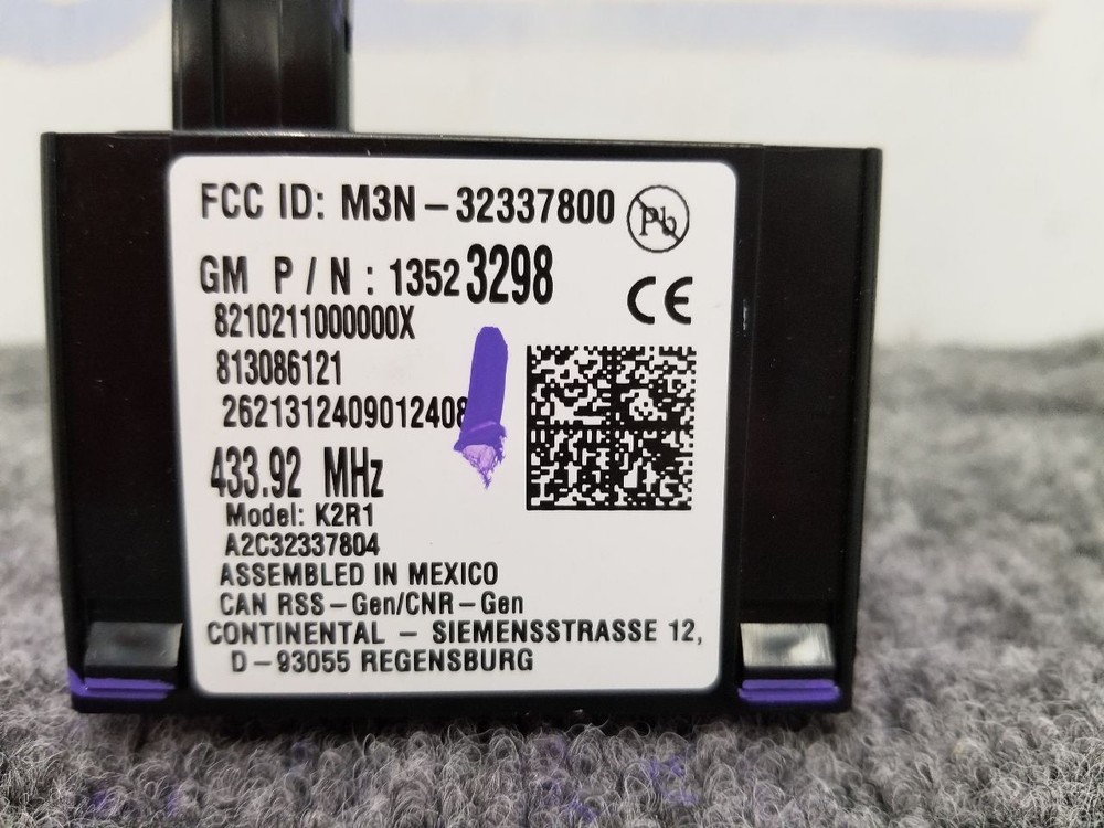 22 CHEVY SILVERADO 1500 THEFT DOOR LOCKING CONTROL MODULE 13523298