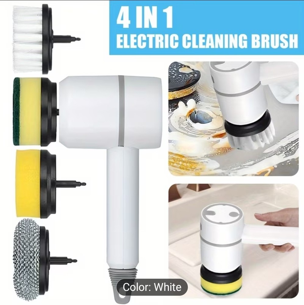 Spinning Scrubber With 4 Brush Set