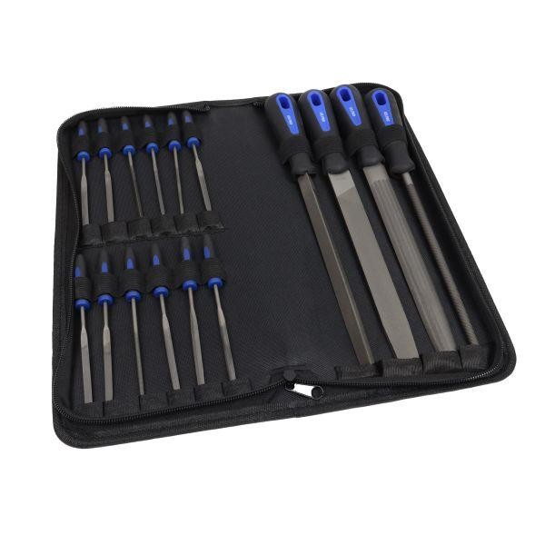 US PRO 16pc Engineers Files and Needle File Set Flat Half, Round Tri Square
