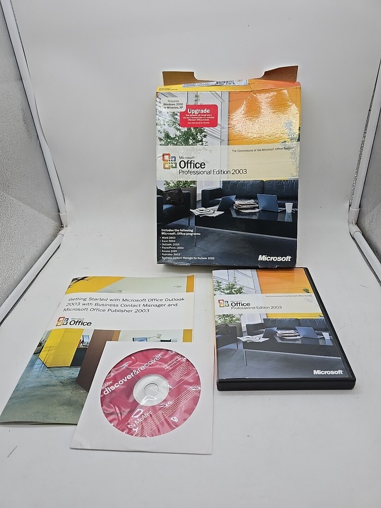 Microsoft Office Professional Edition 2003 Upgrade & McAfee Discover & Recover