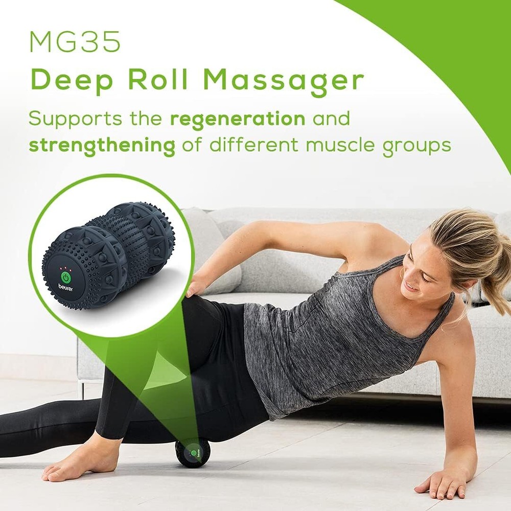 Beurer 3-Speed Vibrating Massage Roller - High-Intensity Deep Tissue Massager