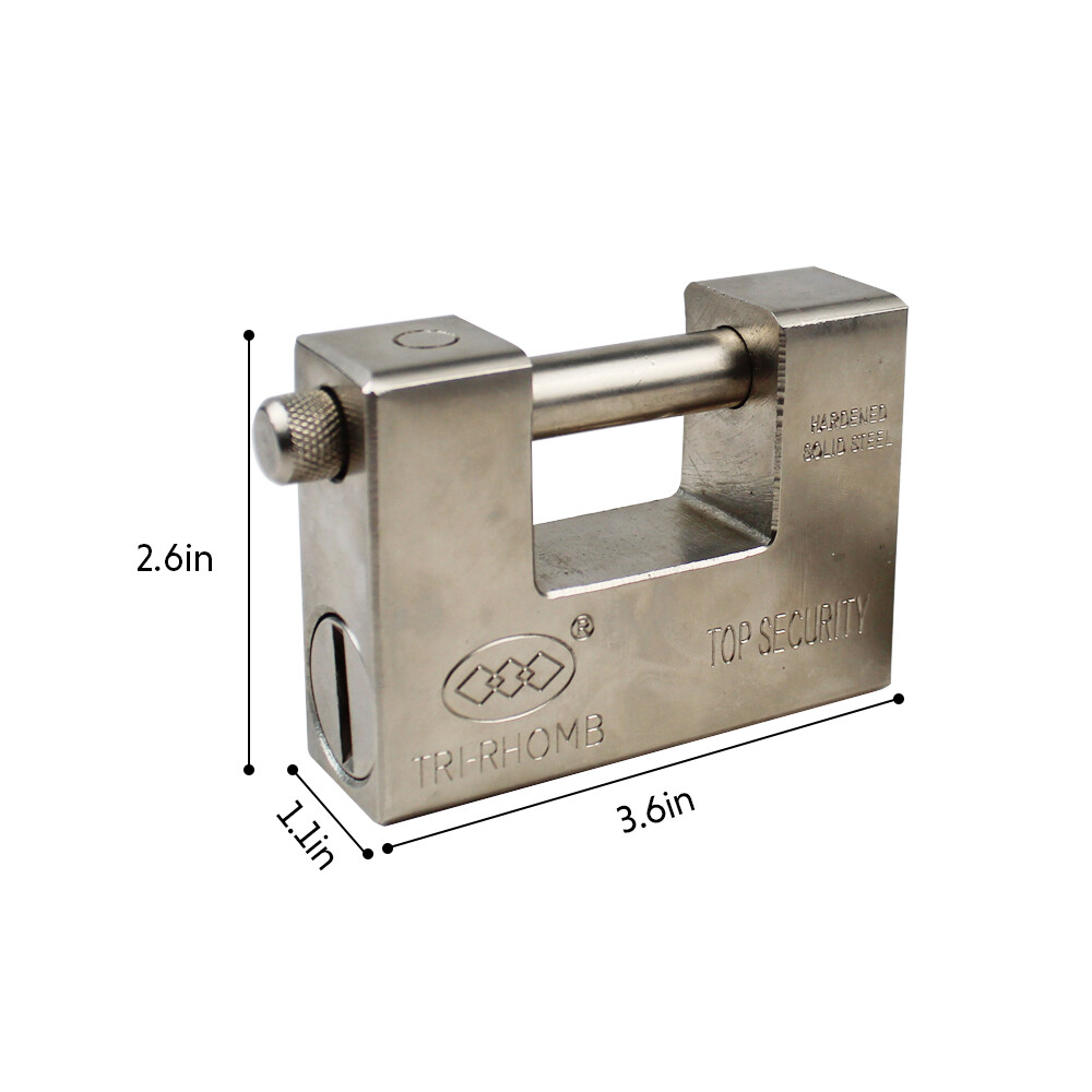4Pcs D-shape Chain Lock Heavy Duty Warehouse Padlock 94mm for Container Garage