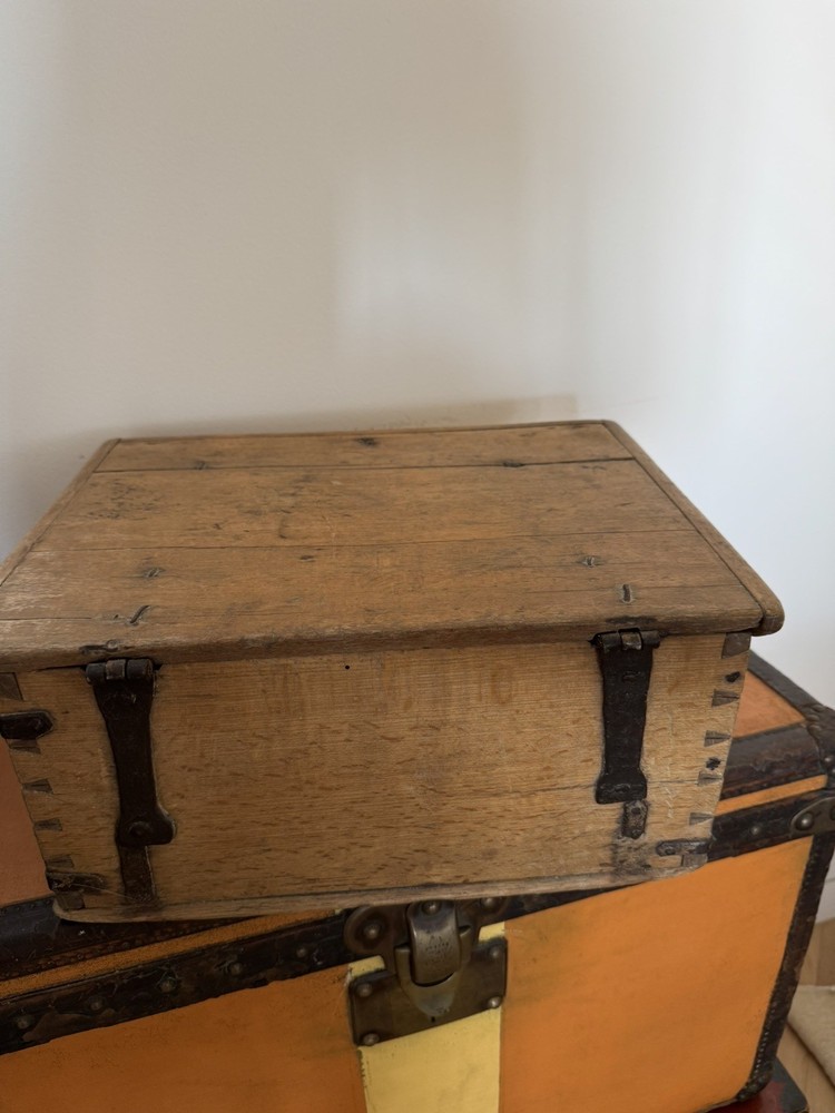 Antique Pine Miniature Trunk