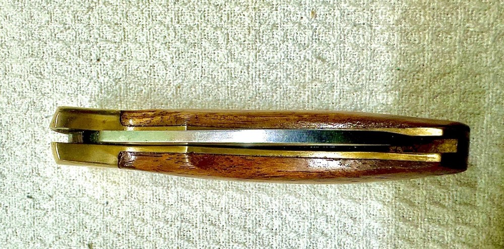 Nice Hand-Made Hardwood Handle Lock-back Knife Interesting EDC