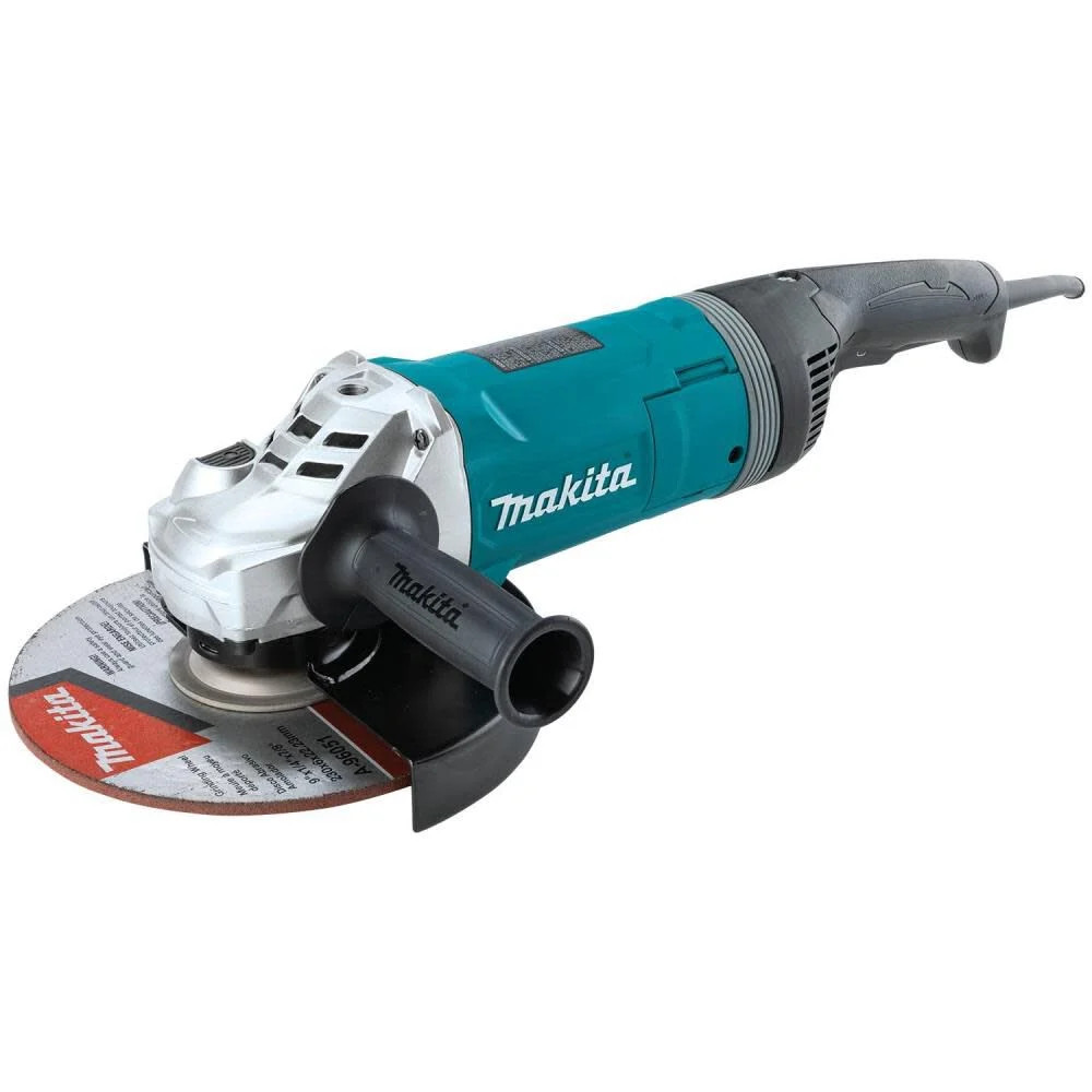 Makita GA9080 9in Angle Grinder with Rotatable Handle and Lock-On Switch