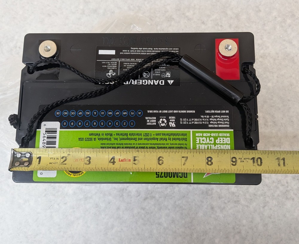 Interstate Batteries 12V 75Ah Deep Cycle Mobility Battery Rechargeable DCM0075